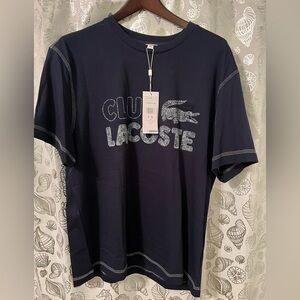Lacoste Dark Blue Graphic Tee NWT